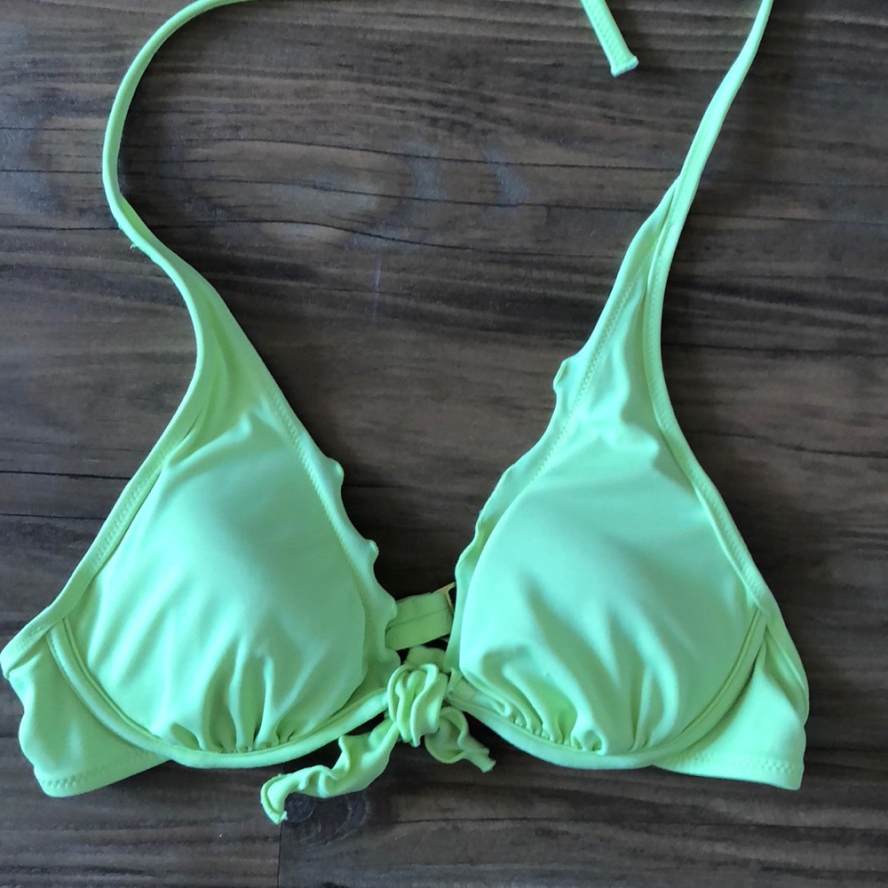 Victoria’s secret swim top (neon yellow) (34A)